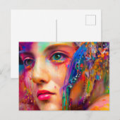 Colorful Woman Briefkaart (Voorkant / Achterkant)