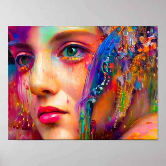 Colorful Woman Poster (Voorkant)
