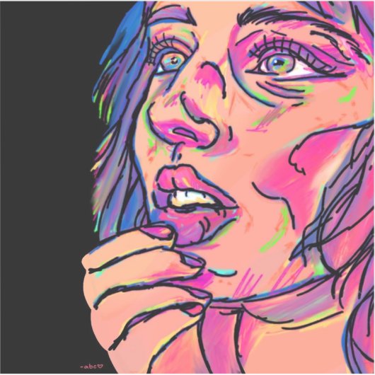 Colorful Woman Vinyl Sticker (Voorkant)