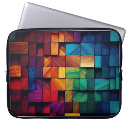 COLORFUL WOOD BLOCKS KIJKEN LAPTOP SLEEVE