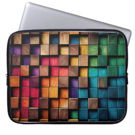 COLORFUL WOOD BLOCKS KIJKEN LAPTOP SLEEVE
