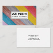 Colorful Wood Boards | Ontwerper Visitekaartje (Voorkant / Achterkant)