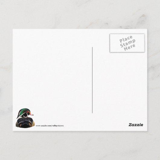 Colorful Wood Duck Briefkaart (Achterkant)