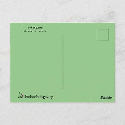 Colorful Wood Duck sluit af Briefkaart (Achterkant)