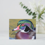 Colorful Wood Duck sluit af Briefkaart (Staand voorkant)