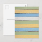 Colorful Wood Planks briefkaart (Voorkant / Achterkant)