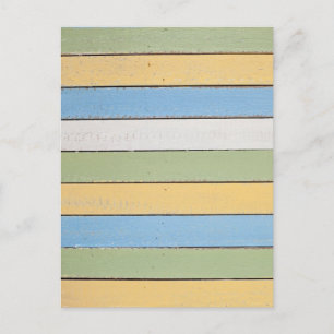 Colorful Wood Planks briefkaart