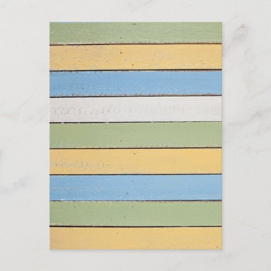 Colorful Wood Planks briefkaart (Voorkant)