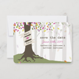Colorful Woodland Wedding Save the Date