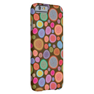 Colorful Woodpile cirkels patroon iphone case