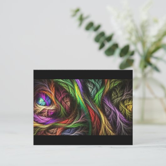 Colorful Wool-Effect Pattern Briefkaart (Staand voorkant)