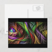 Colorful Wool-Effect Pattern Briefkaart (Voorkant / Achterkant)