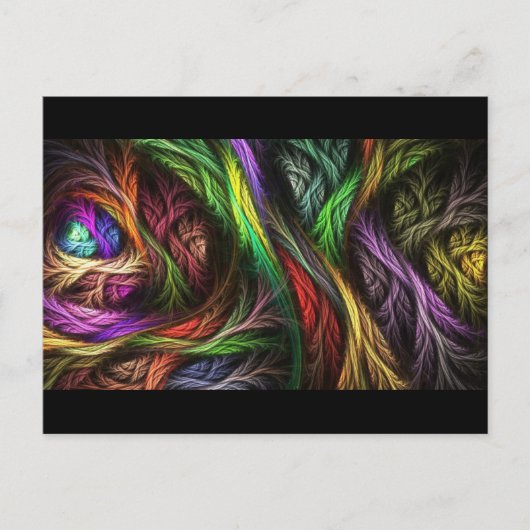 Colorful Wool-Effect Pattern Briefkaart (Voorkant)