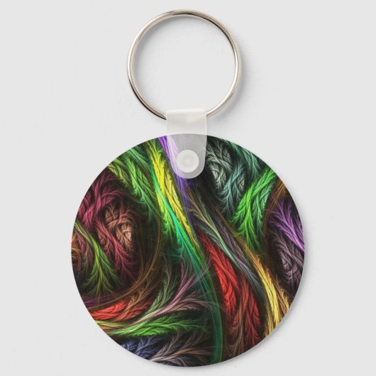 Colorful Wool-Effect Pattern Sleutelhanger (Voorkant)