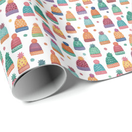 Colorful Woolly Hats Winter Cadeaupapier