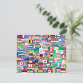 Colorful World Flags Briefkaart (Staand voorkant)