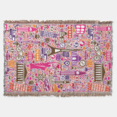 Colorful World Pattern Deken (Voorkant)