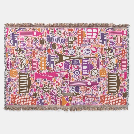 Colorful World Pattern Deken (Voorkant)