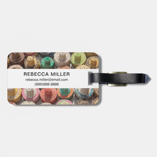 Colorful Woven Petten Bagagelabel