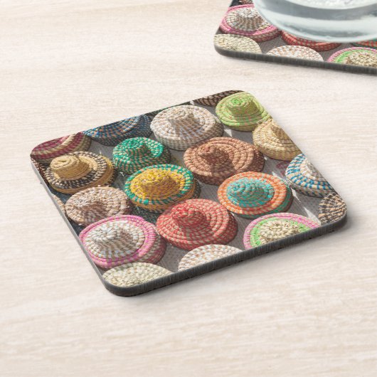 Colorful Woven Petten Bier Onderzetter (Linkerzijde)