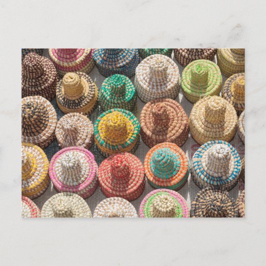 Colorful Woven Petten Briefkaart (Voorkant)