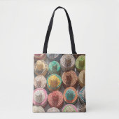 Colorful Woven Petten Tote Bag (Voorkant)
