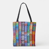 Colorful Woven Textile Tote Bag (Achterkant)