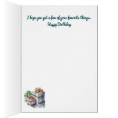 Colorful Wrapped Cadeaus Birthday Kaart (Binnen (Rechts))