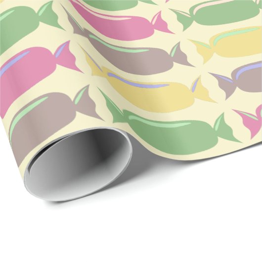Colorful Wrapped Candy Pattern Cadeaupapier (Rol Hoek)