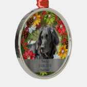 Colorful Wreath Pet Metalen Ornament (Rechts)