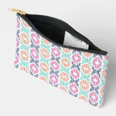 Colorful X geometric ikat-style vertical pattern Etui (Open)