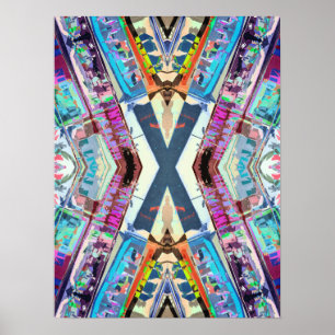 Colorful X Grafisch Poster