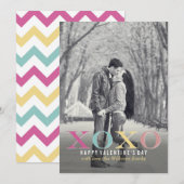 Colorful XOXO | Valentijnsdag Kaarten (Voorkant / Achterkant)