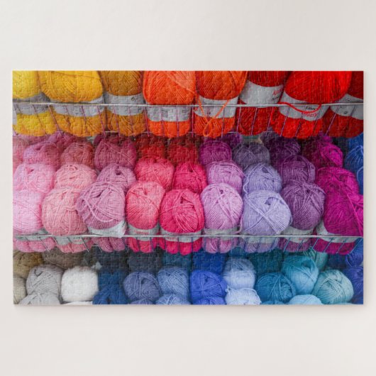 Colorful Yarn Jigzaag Puzzle Legpuzzel (Horizontaal)