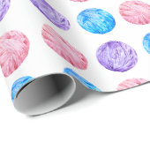 Colorful Yarn Knit Crochet Cadeaupapier (Rol Hoek)