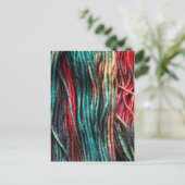 Colorful Yarn Knitting Briefkaart (Staand voorkant)