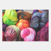 Colorful Yarn Skeins for Knitting, Crochet Inpakpapier Vel (Voorkant 3)