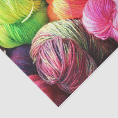 Colorful Yarn Skeins for Knitting, Crochet Tissuepapier (Detail)