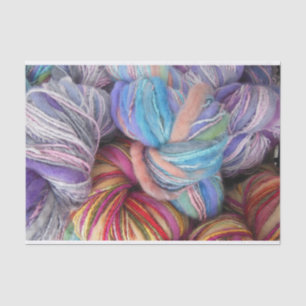 Colorful Yarn Skeins for Knitting, Crochet Tissuepapier