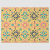 Colorful Yellow Abstract Geometric Pattern Tissuepapier (Voorkant)