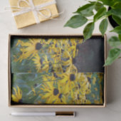 Colorful Yellow Black Eyed Susan Floral Foto Tissuepapier (Geschenk)