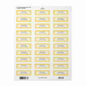 Colorful Yellow Chevron Zigzag Pattern Etiket (Full Sheet)