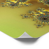 Colorful Yellow en Gold Fractal Poster (Hoek)