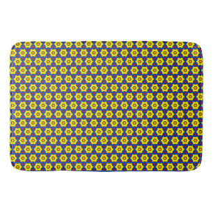 Colorful Yellow Flowers Bath Mat
