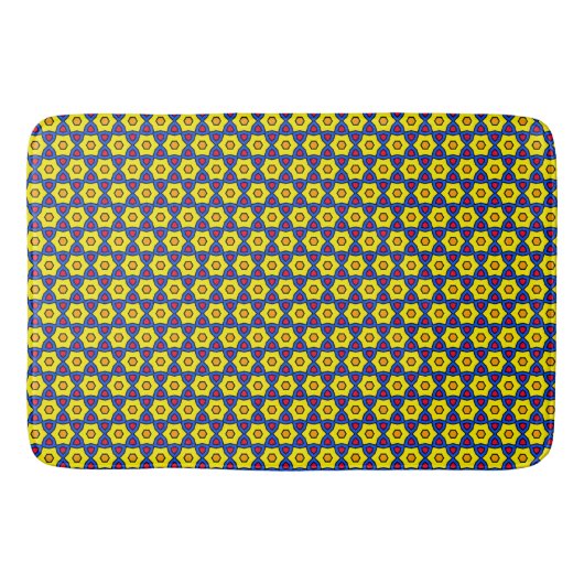 Colorful Yellow Flowers Bath Mat (Voorkant)