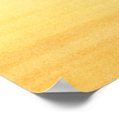 Colorful Yellow Ombre Abstracte Waterverf Art Poster (Hoek)