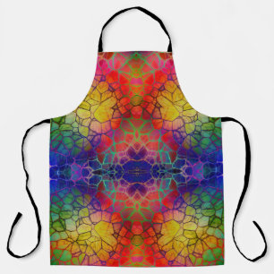 Colorful Yellow Oranje Paars Mosaic Abstract Schort