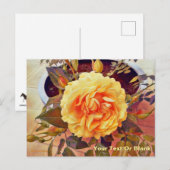 Colorful Yellow Rose Briefkaart (Voorkant / Achterkant)