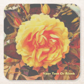 Colorful Yellow Rose Kartonnen Onderzetters (Voorkant)