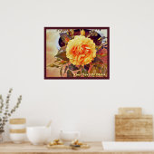 Colorful Yellow Rose Poster (Keuken)